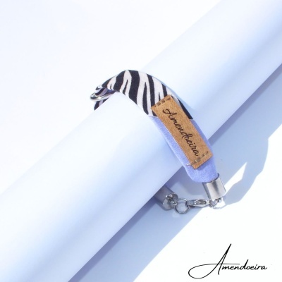 Pulseira Mel - Zebra lilás