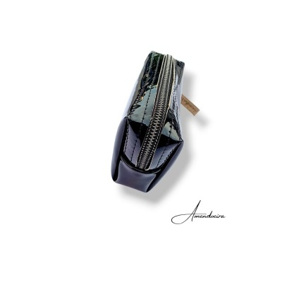 Bolsa Atenas porta moedas e cartões - Black shine