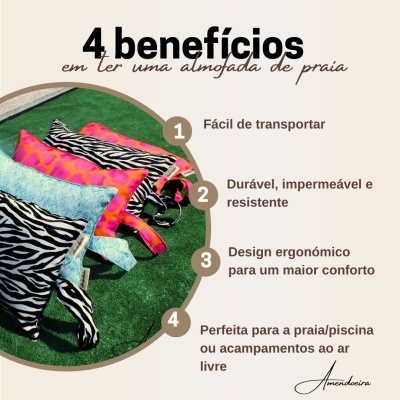 Almofada de praia/piscina blue leaves