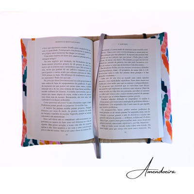 Capa para livro/Agenda Ajustável - Losangos coloridos