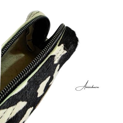 Bolsa Atenas em pele- porta moedas e cartões - Cowi white