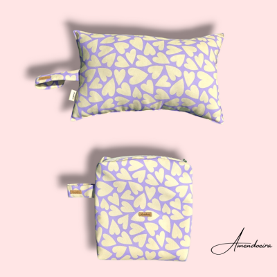 Bolsa Malibu praia/piscina- Love lavanda