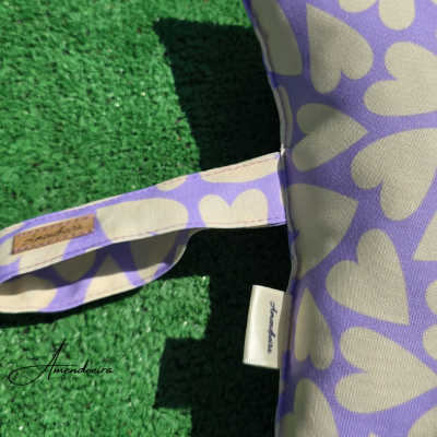 Almofada de praia/piscina- Love lavanda