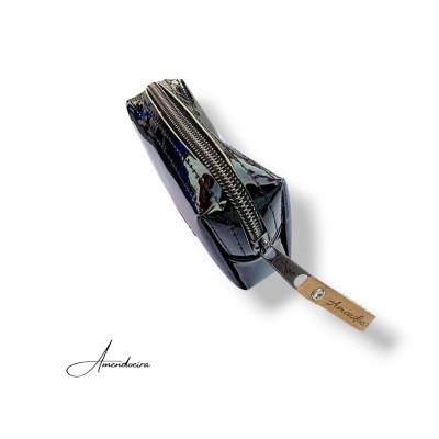 Bolsa Atenas porta moedas e cartões - Black shine