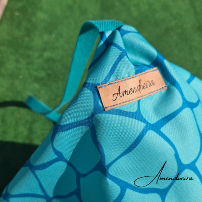 Puff/almofada Miami de praia - Malhado verde/turquesa