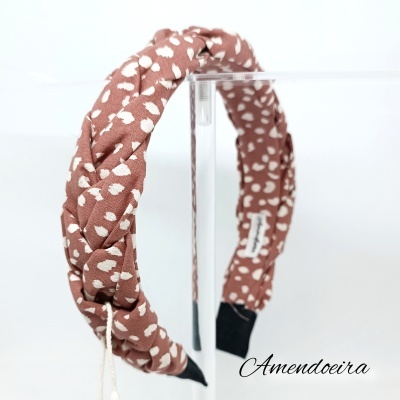 Bandolete Trançada - Malva leopard