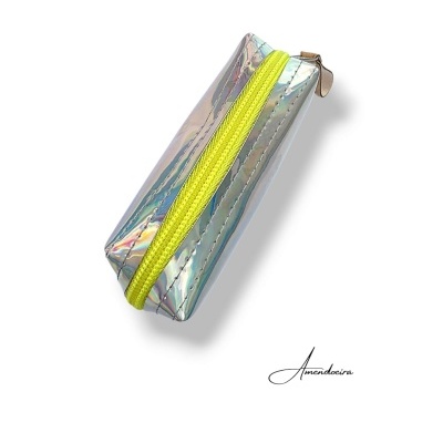 Bolsa Atenas porta moedas e cartões - Holográfico nacre
