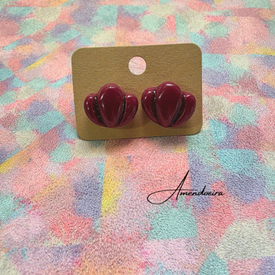 Brincos Tulip - Malva escuro