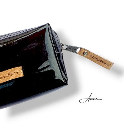 Bolsa Atenas porta moedas e cartões - Black shine