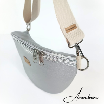 Bolsa Milan - Dear silver - Folhas coloridas