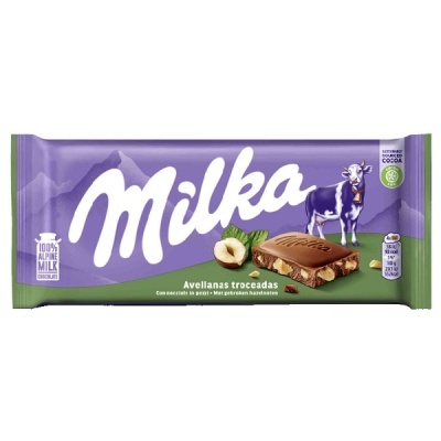 Tablete de Chocolate de leite com Avelãs Milka