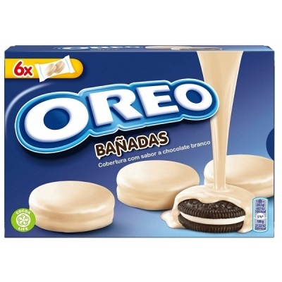 Bolachas Oreo Cobertas com Chocolate de Branco