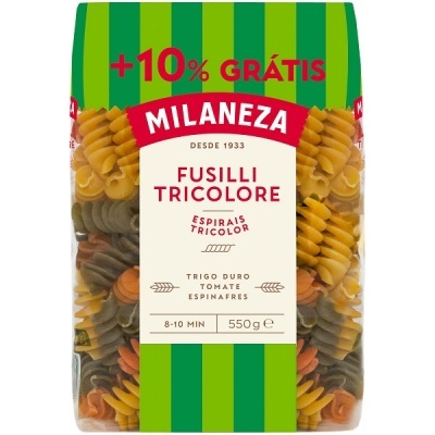 Massa Espirais Fusilli Tricolor
