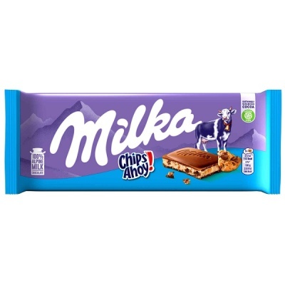 Tablete de Chocolate com Bolacha Chips Ahoy Milka