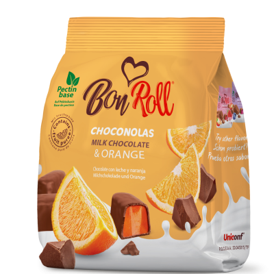 Choconolas de Laranja em Chocolate de Leite