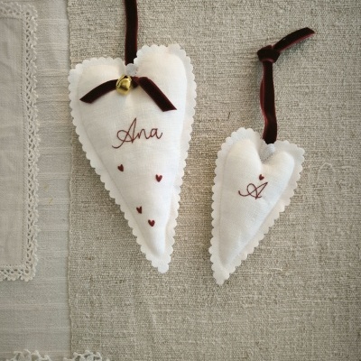 coração de Natal personalizado