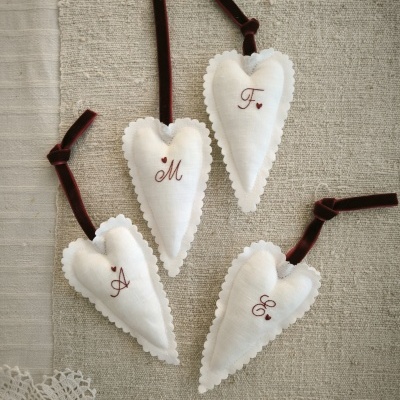 coração de Natal personalizado pequeno