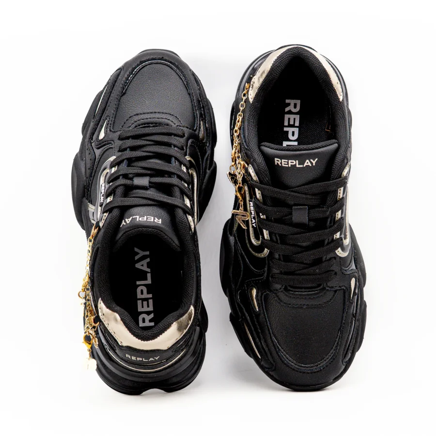 Sapatilhas Replay Destiny W Clean Black Sapatilhas Replay Destiny W Clean Black