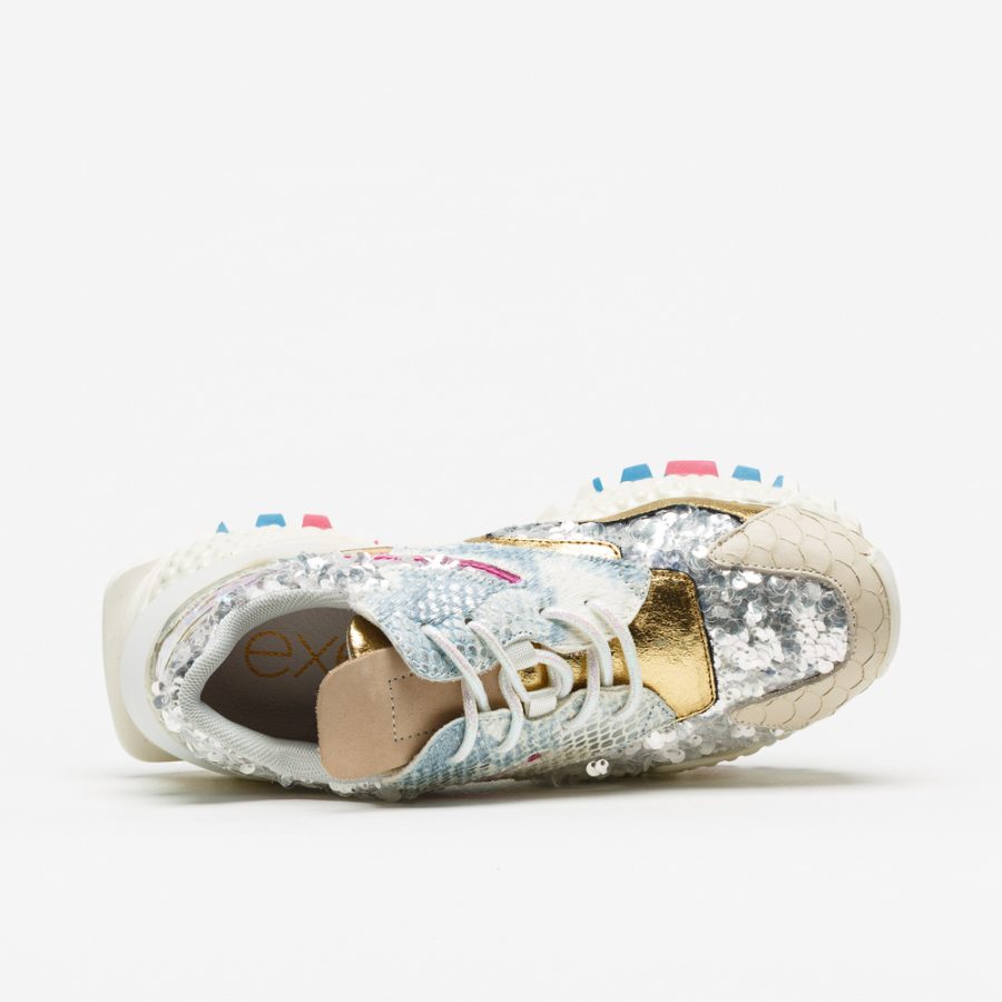 Sapatilhas Exé 999-14 Beige/Silver Sapatilhas Exé 999-14 Beige/Silver