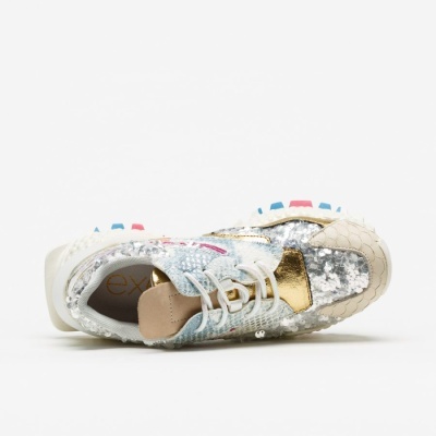 Sapatilhas Exé 999-14 Beige/Silver Sapatilhas Exé 999-14 Beige/Silver