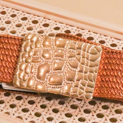 Cinto Gold Crocodile