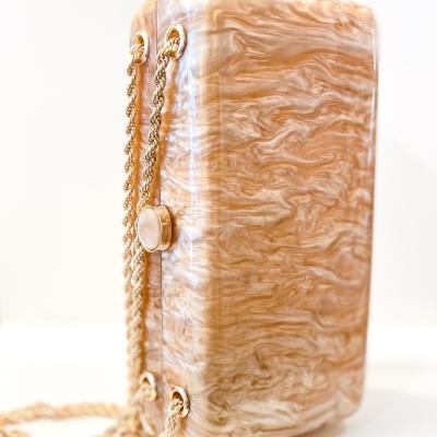 Clutch  Gold acrylic