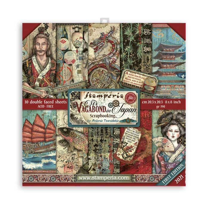 Pack 8*8 Vagabond in Japan - Stamperia