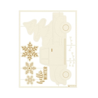 Christmas Charm - Set light chipboard