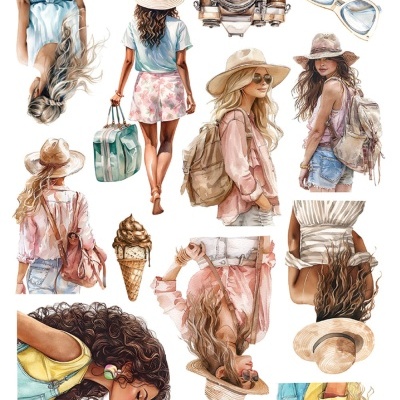 Memories from the trip - pack 12*6 com extras para recortar