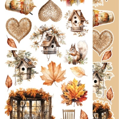 In Autumn Colors - pack 12*6 com extras para recortar