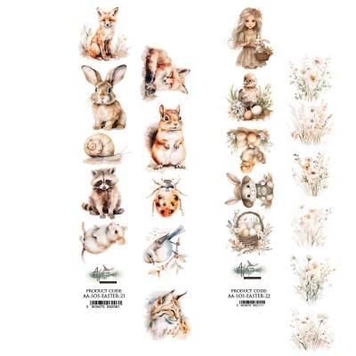 2 Tiras com elementos para recortar 2*12 - AA - SOS- EASTER - 21 e 22