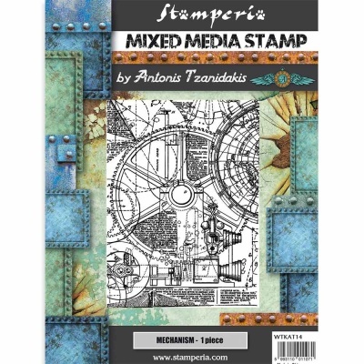 Stamperia Mixed Media Stamp Sir Vagabond Mechanism (WTKAT14)