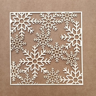 Silhuetas para repuxado - Fundo Flocos de neve