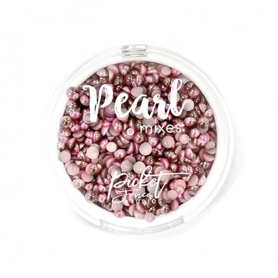 Picket Fence Studios Gradient Flatback Pearls True Pink & Milk Chocolate Brown (PM-107)