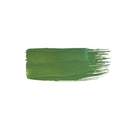 Amostra de tinta verde com textura e bordas irregulares