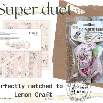 Old Fashion Ribbons Satin-set of 5 pcs - lemon craft (LEM5-01 MUM'S LOVE)