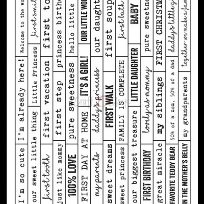 Pack Cardboard Quotes 16 / Baby Girl