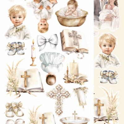 Heartbeat - Baptism (Batismo) - pack 12*6 com extras para recortar