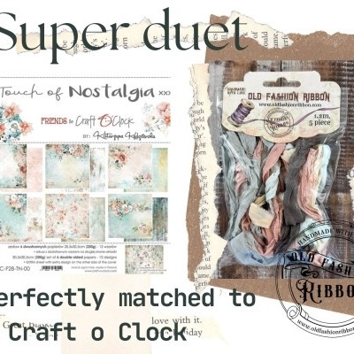 old fashion ribbons -set of 5 pieces CR5-09 - Touch of Nostalgia