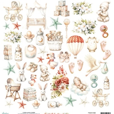 Pack 12*12 Lullaby Lane Mintay Papers