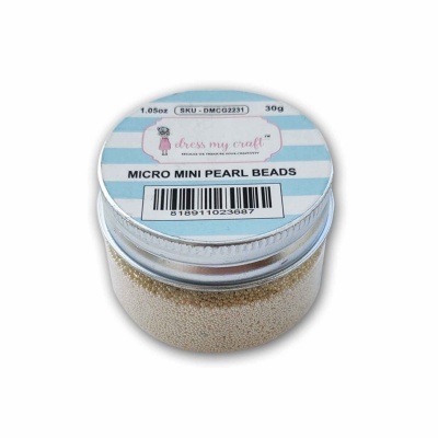 Micro mini pearl beads - cor pérola (30gr)
