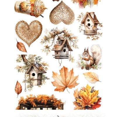 In Autumn Colors - pack 12*6 com extras para recortar