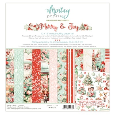 Pack 12*12 Merry & Joy Mintay Papers