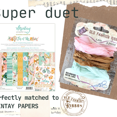 old fashion ribbons -set of 3 pieces - mz-32 (joy of life - mintay)