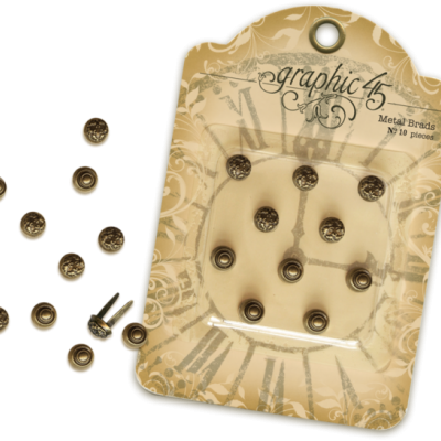 Antique Brass Stamped Metal Brads - Graphic 45