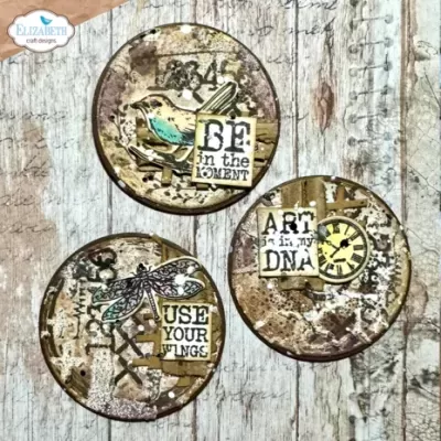 Elizabeth Craft Designs - Journal Elements Artist Trading Coin Dies (2115)