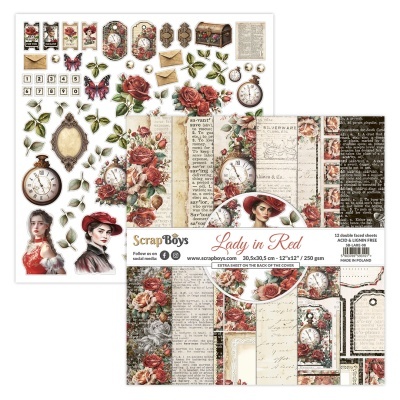 Lady in Red - pack 12*12 Scrapboys
