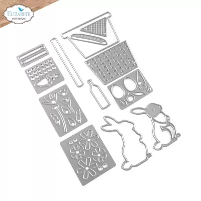 Picnic Basket & Bunny - Elizabeth Craft Designs 2234