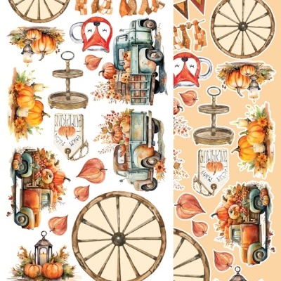 Gold Autumn - pack 12*6 pack de elementos para recortar