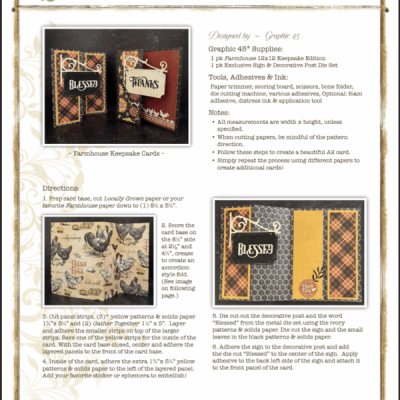 Farmhouse - Graphic 45 - Keepsake Kit with Exclusive Metal Die-Set